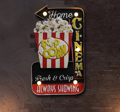 Applique LED Murale Métal, Motif Bière/Voiture/Ancre