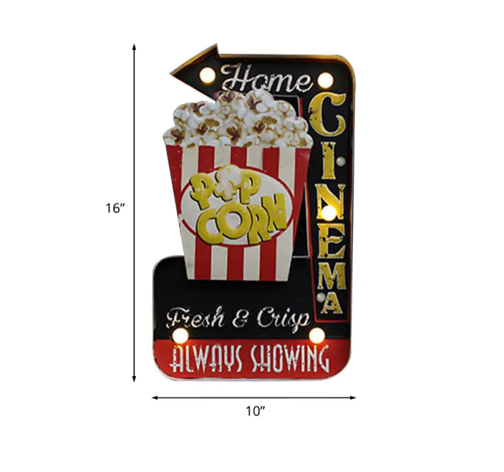 Applique LED Murale Métal, Motif Bière/Voiture/Ancre