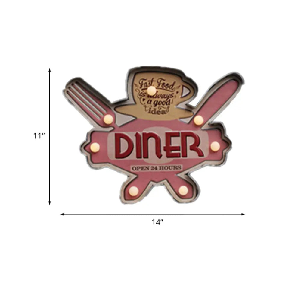 Applique LED Murale Métal, Motif Bière/Voiture/Ancre