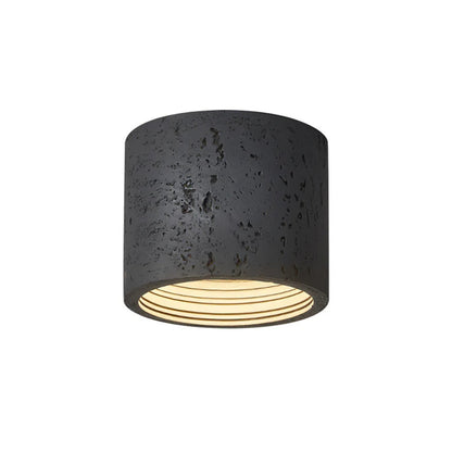 Plafonnier Cylindrique Wabi Sabi Effet Pierre Naturelle