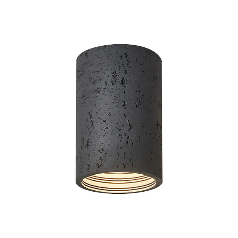 Plafonnier Cylindrique Wabi Sabi Effet Pierre Naturelle