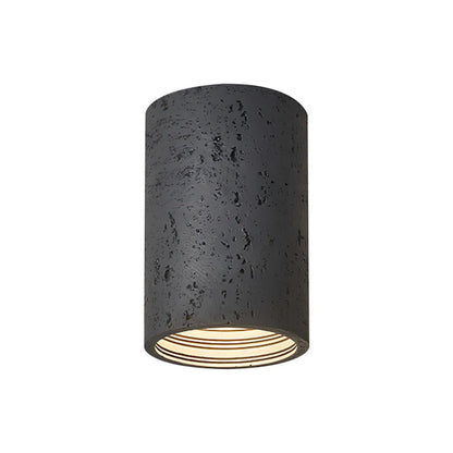 Plafonnier Cylindrique Wabi Sabi Effet Pierre Naturelle