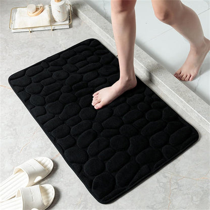 Tapis Absorbant Antidérapant, Design Galets Moelleux
