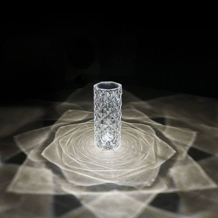 Lampe Cristal Rechargeable à Effet Diamant – Design Élégant à 3 Intensités