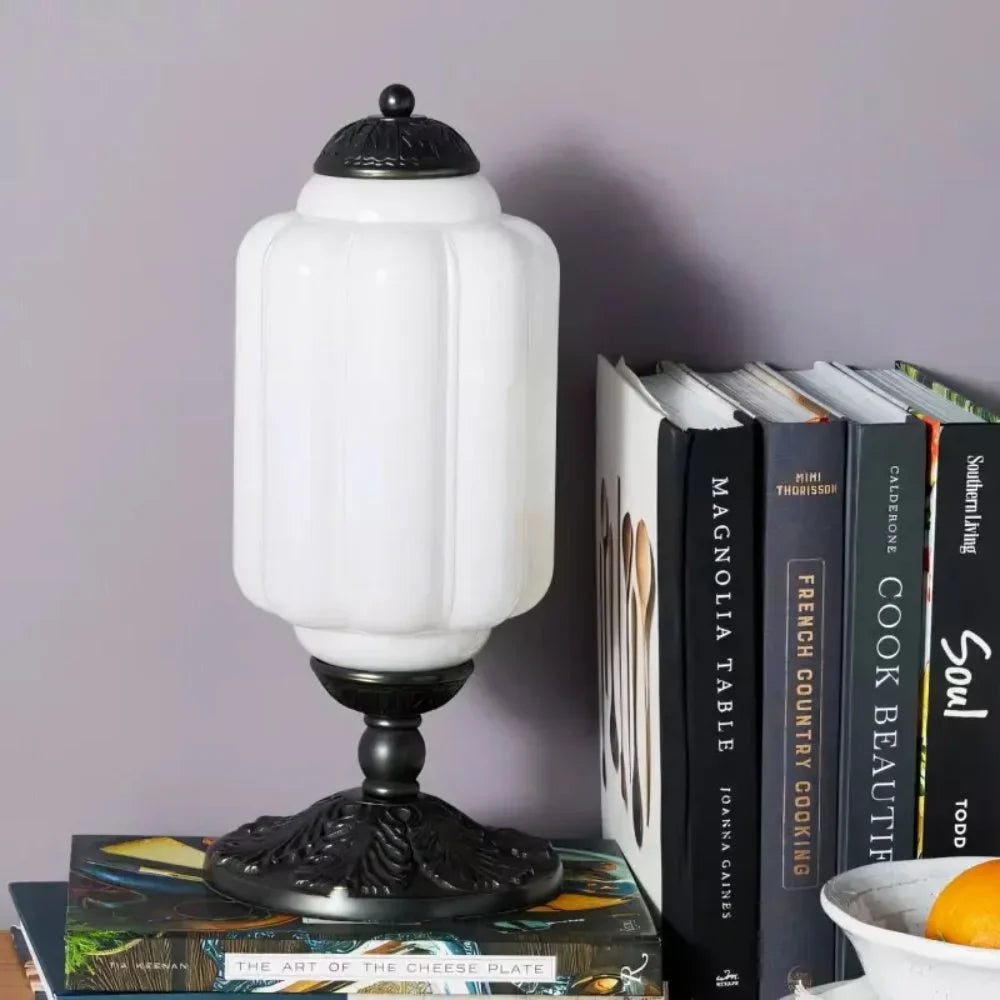 Lampe de Table Vintage Sif Eloise – Verre Opale et Élégance Rétro Française