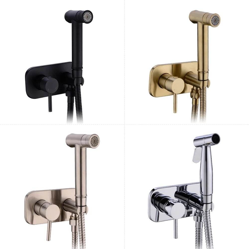 Douchette WC Bidet Mural Laiton Chaud & Froid