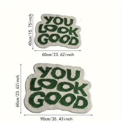 Tapis de Bain Original YOU LOOK GOOD – Moelleux, Antidérapant et Lavable