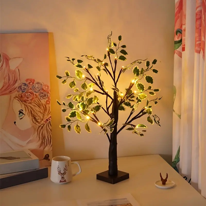 WarmGlow – Lampe de Nuit LED Arbre de Bouleau pour une Ambiance Enchantée