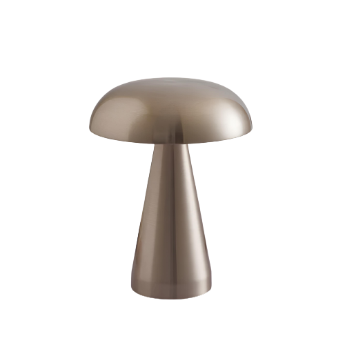 Lampe Champignon Métal Brossé Design Moderne