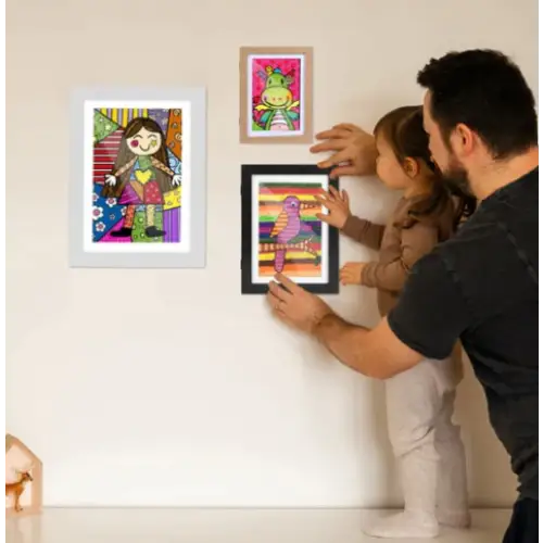 Cadre Magnétique en Bois – Pour Dessins et Œuvres d’Art des Enfants