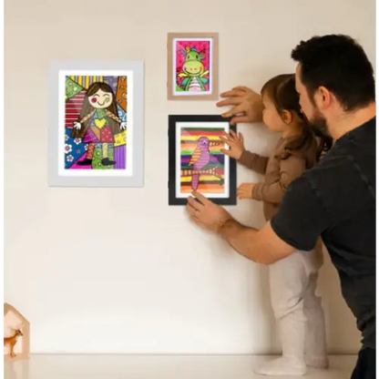 Cadre Magnétique en Bois – Pour Dessins et Œuvres d’Art des Enfants