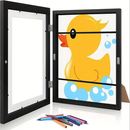 Cadre Magnétique en Bois – Pour Dessins et Œuvres d’Art des Enfants