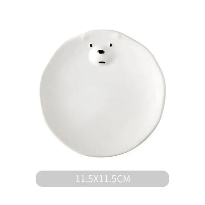 Ensemble de Vaisselle en Céramique Ours Polaire Dessin Animé