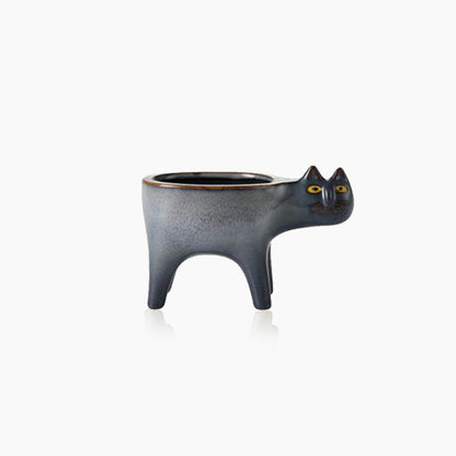 Pot de fleurs en céramique en forme de queue de chat – Une touche ludique et artisanale pour vos plantes