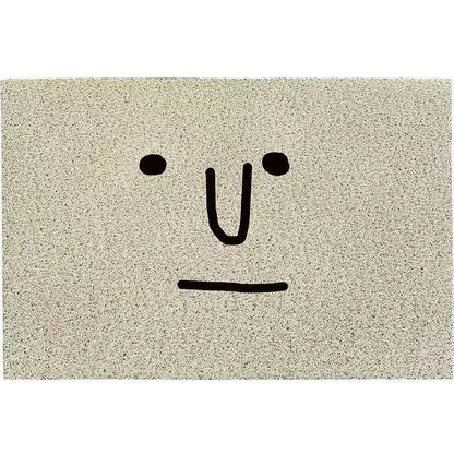 Paillasson Emoji Humeur, Antidérapant, 3 Tailles, Polyester