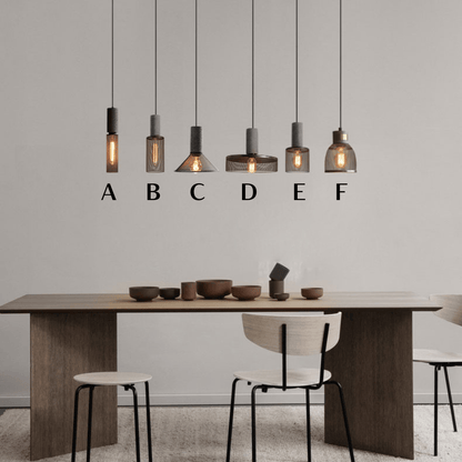 Suspension Cylindrique en Ciment, Douille