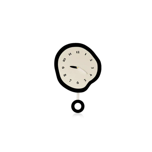 Horloge Murale Abstraite Distordue Silencieuse – Design Moderne et Mouvement Quartz