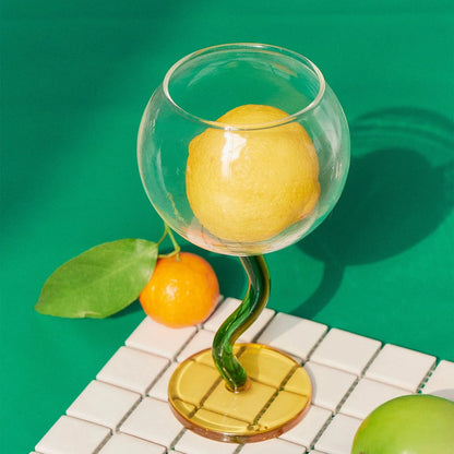 Verre | Tige Tordue Colorée - Design Unique et Élégant