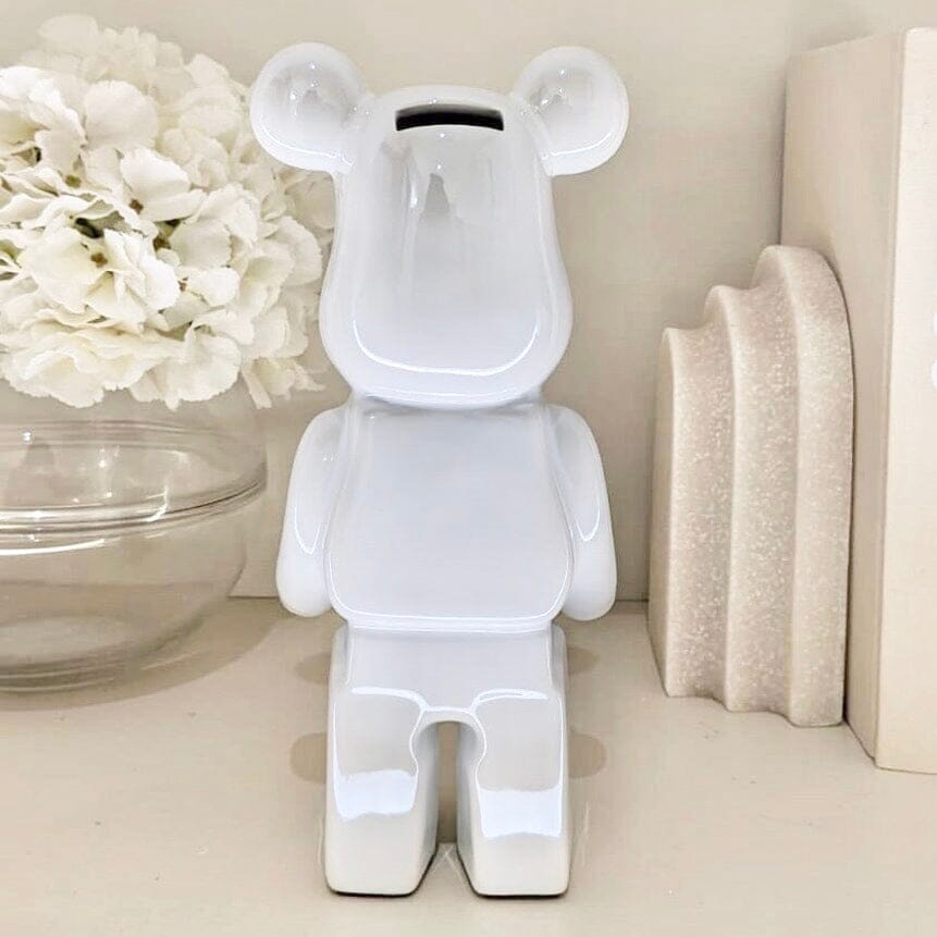 Cream Pearlescent Standing Bear Ornament | Ornement Ours Debout Nacré Crème