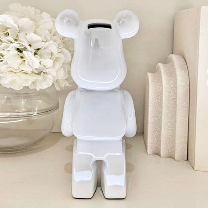 Cream Pearlescent Standing Bear Ornament | Ornement Ours Debout Nacré Crème