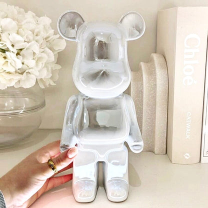 Cream Pearlescent Standing Bear Ornament | Ornement Ours Debout Nacré Crème