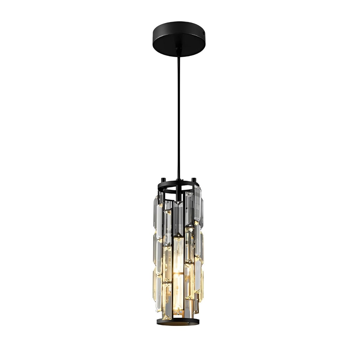 Suspension Lustre en Fer et Verre Cristal – Éclairage LED