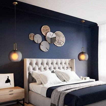 Suspension Crest, Verre Transparent ou Givré, Laiton