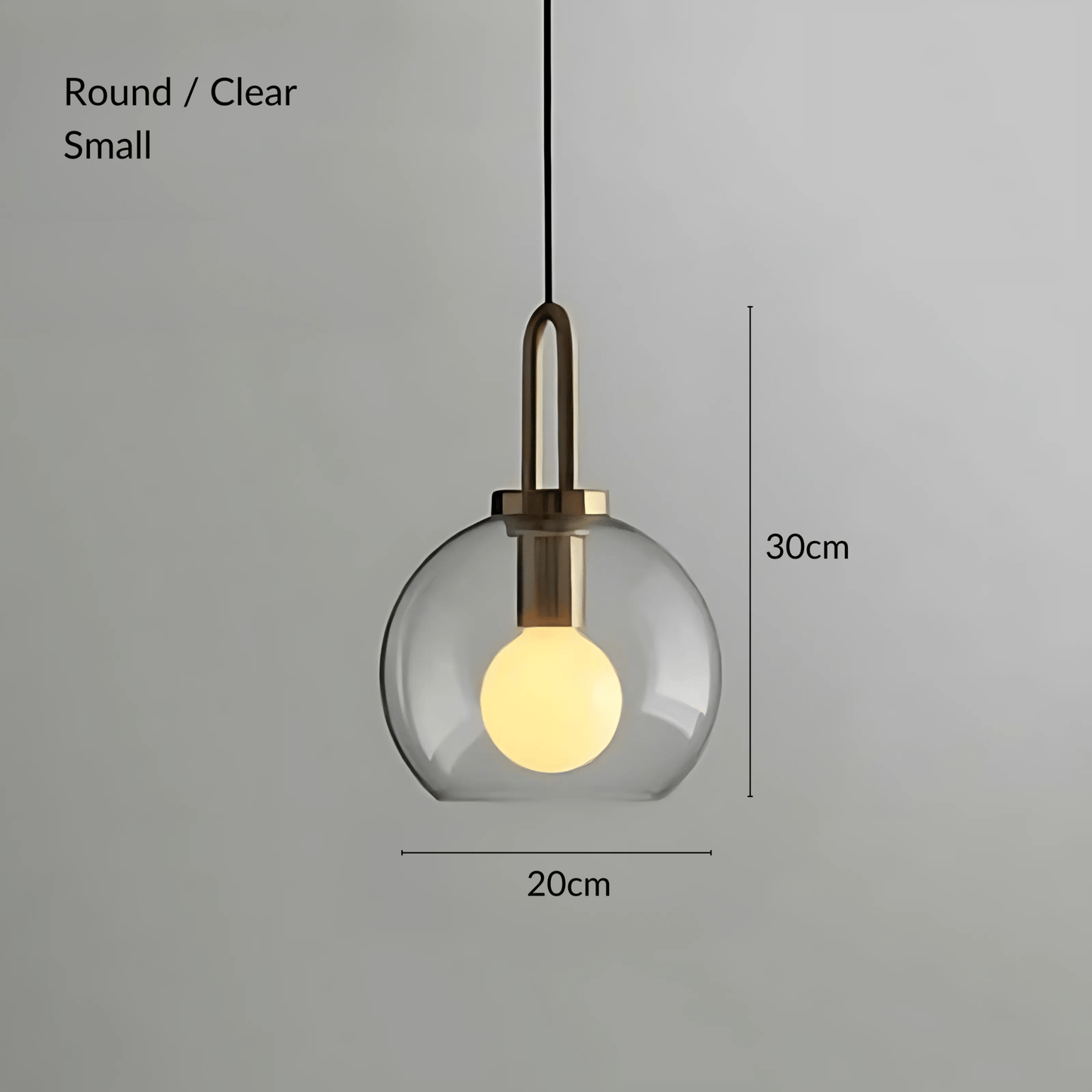 Suspension Crest, Verre Transparent ou Givré, Laiton