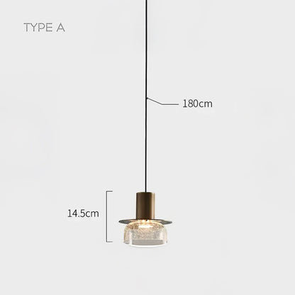 Suspension LED en Verre Craquelé CRISPIN
