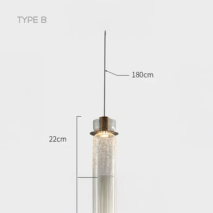 Suspension LED en Verre Craquelé CRISPIN