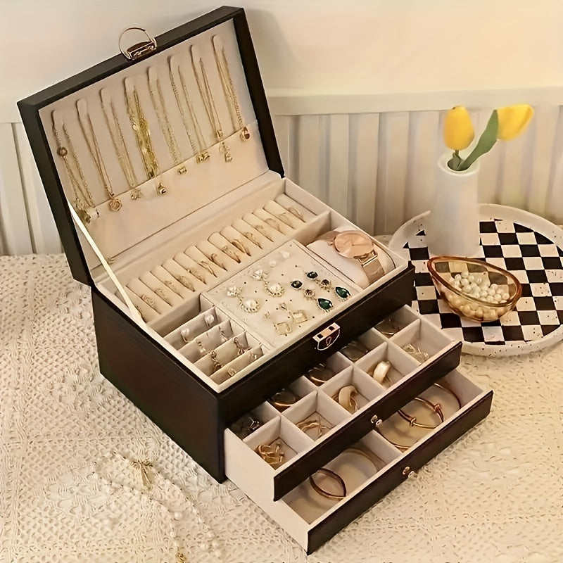 Boîte à Bijoux Organiseur, Coffret Luxe avec Compartiments