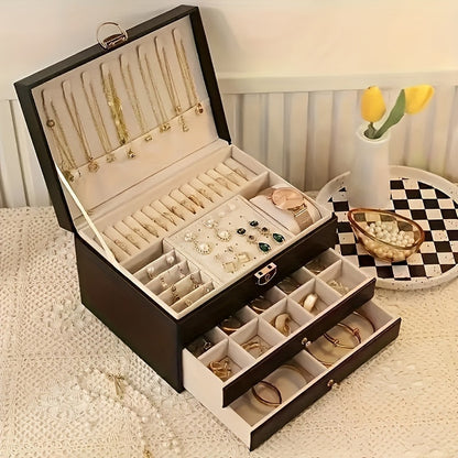 Boîte à Bijoux Organiseur, Coffret Luxe avec Compartiments