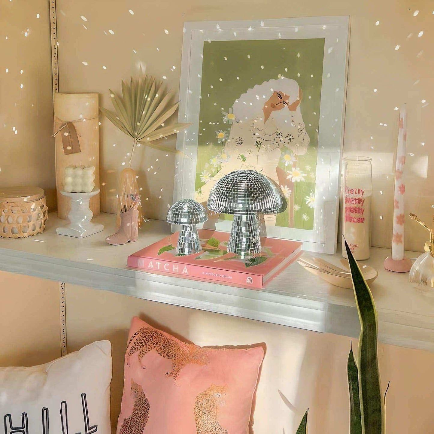 Champignon Disco Miroir – Déco Rétro Funky Taille au Choix