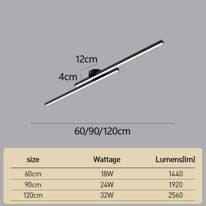 Plafonnier LED Moderne Aluminium Barre Semi-Encastré