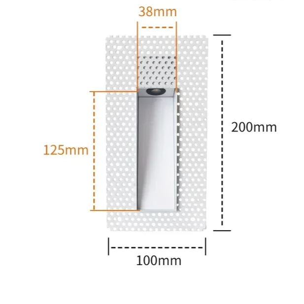 Applique LED Encastrée avec Détecteur, Design Nordique