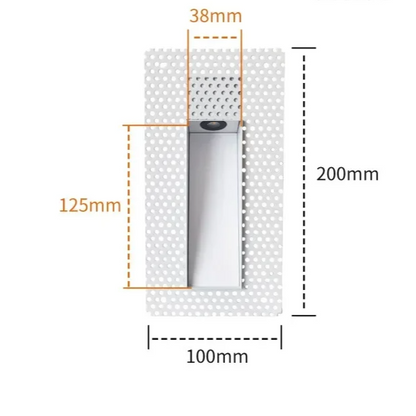 Applique LED Encastrée avec Détecteur, Design Nordique