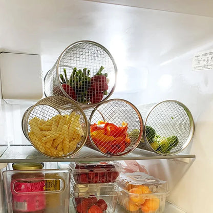 Panier de Grillage Rotatif Inox – Accessoire BBQ pour Légumes, Viandes et Fruits
