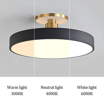 Plafonnier LED Circulaire Moderne | Design Simple et Élégant Semi-Suspendu