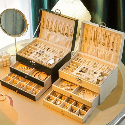 Boîte à Bijoux Organiseur, Coffret Luxe avec Compartiments