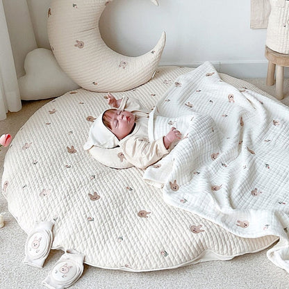 Tapis d’Éveil Bébé avec Motif Ours – Confort et Sécurité pour les Premiers Mouvements