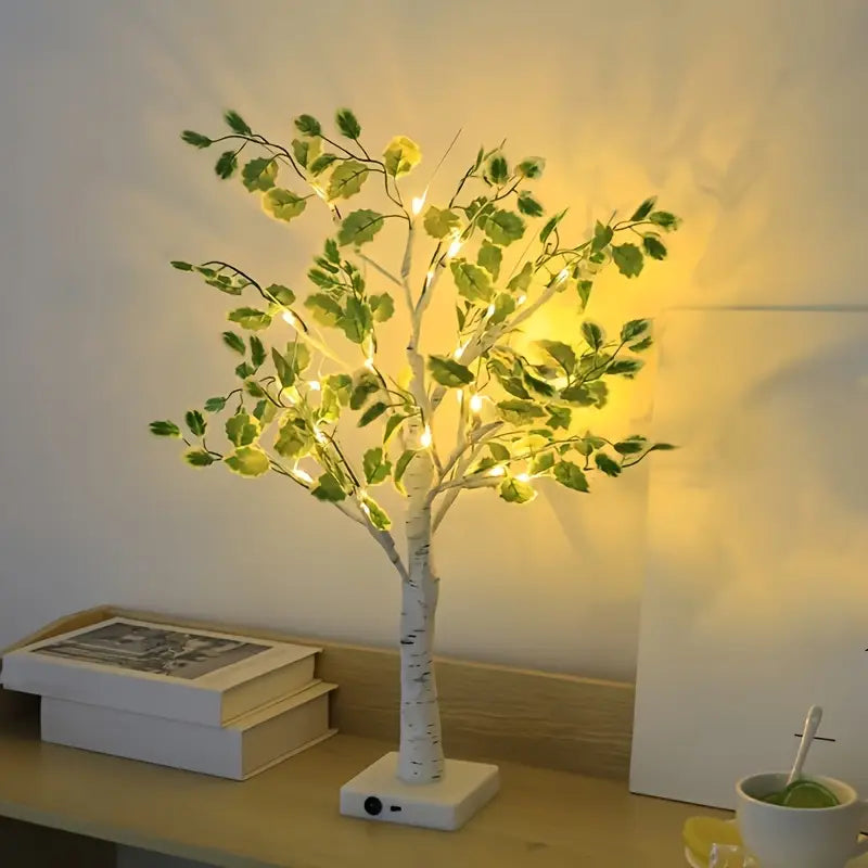 WarmGlow – Lampe de Nuit LED Arbre de Bouleau pour une Ambiance Enchantée