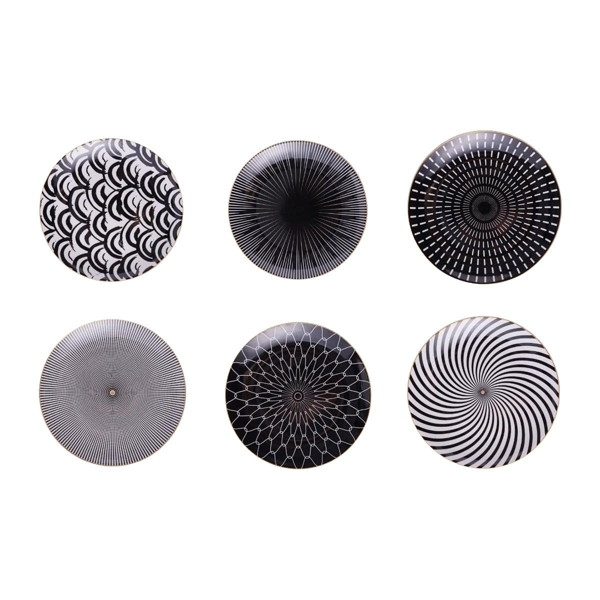 Collection d'Assiettes Euclid – Élégance Géométrique en Porcelaine Fine