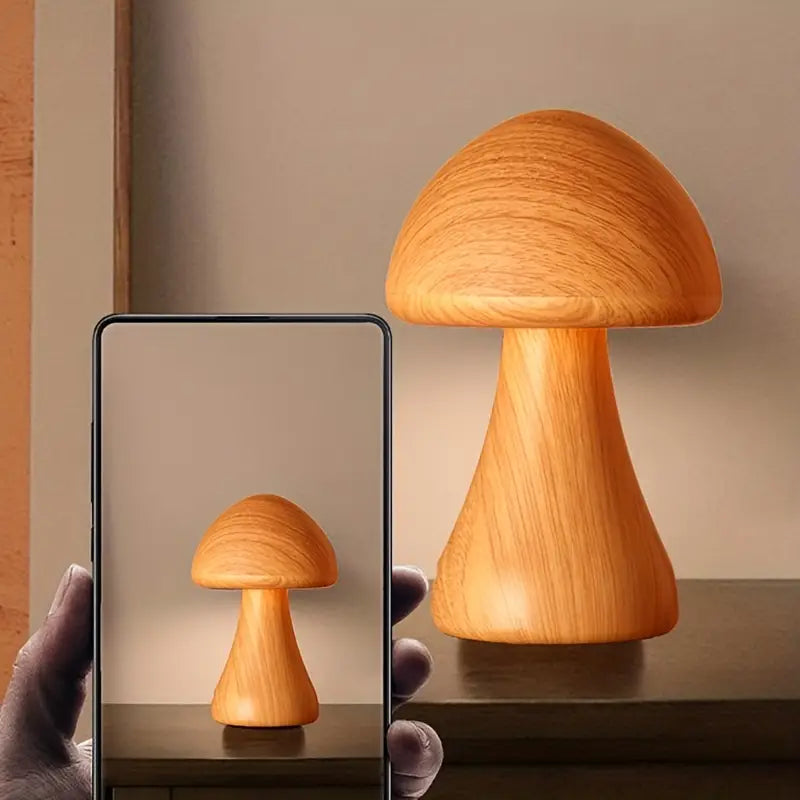 WarmGlow – Lampe Champignon LED Décorative à Intensité Réglable et Rechargeable