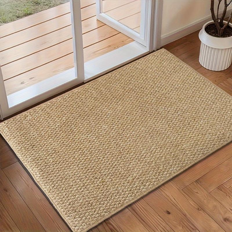 Tapis de Porte en Jute Naturelle, Antidérapant & Durable