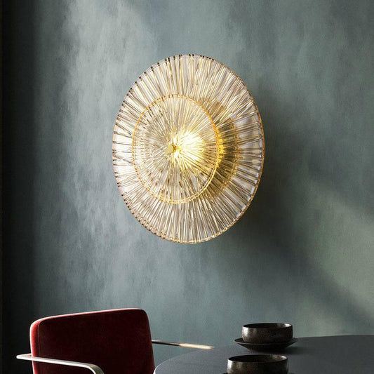 Applique Murale Cristal Doré – Style Moderne 20cm