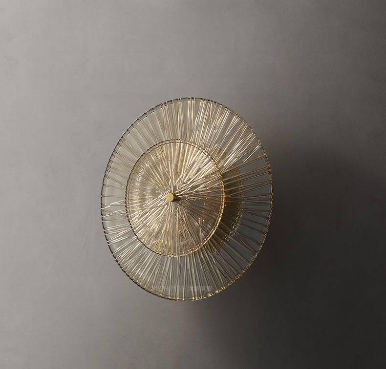 Applique Murale Cristal Doré – Style Moderne 20cm