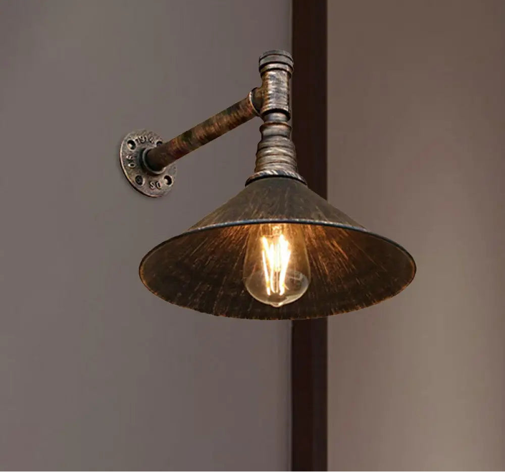 Applique Murale Laiton Antique, Style Industriel