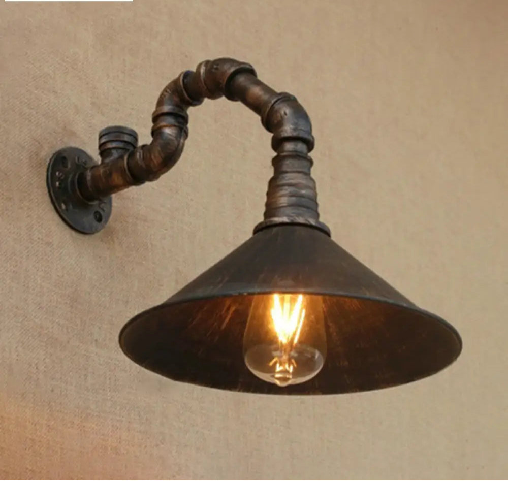 Applique Murale Laiton Antique, Style Industriel