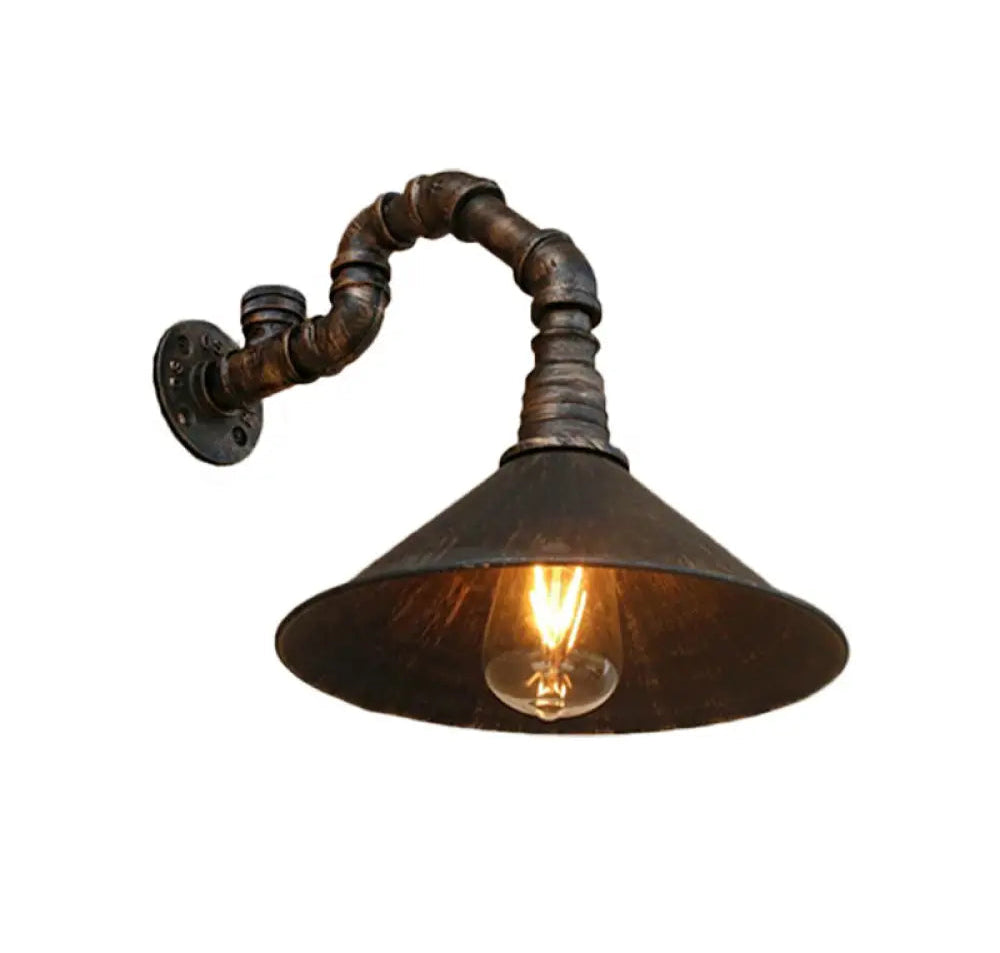 Applique Murale Laiton Antique, Style Industriel