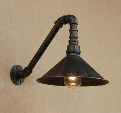 Applique Murale Laiton Antique, Style Industriel